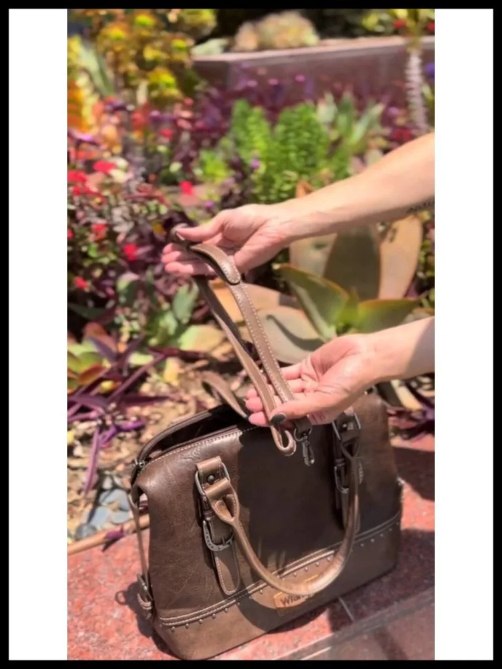 Wrangler Vintage Western Doctor Bag Hobo Purse Faux Leather Satchel Handbag